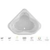 Jacuzzi Marineo 60" Whirlpool Bathtub for Drop In Installation with Center Drain and Chromatherapy / Whisper Technology™ - Luxury Controls -Jacuzzi Sales Store jacuzzi mar6060wcl4cww 100825