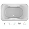 Jacuzzi Marineo 66" Pure Air Bathtub for Drop In Installation with Center Drain and Chromatherapy Technology - Luxury Controls