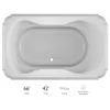 Jacuzzi Marineo 66" Soaking Bathtub for Drop In Installation with Center Drain