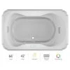 Jacuzzi Marineo 66" Whirlpool Bathtub for Drop In Installation with Center Drain and Chromatherapy / RapidHeat Technologies - Luxury Controls -Jacuzzi Sales Store jacuzzi mar6642wcr4chw 100825