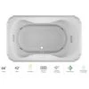 Jacuzzi Marineo 66" Whirlpool Bathtub for Drop In Installation with Center Drain and Illumatherapy / Whisper Technology™ - Luxury Controls