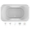 Jacuzzi Marineo 72" Pure Air Bathtub for Drop In Installation with Center Drain and Chromatherapy / Whisper Technology™ - Luxury Controls