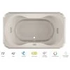 Jacuzzi Marineo 72" Salon Spa Bathtub for Drop In Installation with Center Drain and Chromatherapy / Whisper Technology™ - Luxury LCD Controls -Jacuzzi Sales Store jacuzzi mar7242ccl5cwy 100825