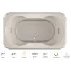Jacuzzi Marineo 72" Whirlpool Bathtub for Drop In Installation with Center Drain and Chromatherapy / Whisper Technology™ - Luxury Controls -Jacuzzi Sales Store jacuzzi mar7242wcl4cwy 100825