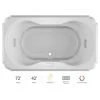 Jacuzzi Marineo 72" Whirlpool Bathtub for Drop In Installation with Center Drain and Chromatherapy / RapidHeat Technologies - Luxury Controls -Jacuzzi Sales Store jacuzzi mar7242wcr4chw 100825