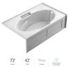 Jacuzzi 72" x 42" Majora® Three Wall Alcove Soaking Bathtub with Right Drain -Jacuzzi Sales Store jacuzzi mjs7242brxxxxw 100825