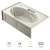 Jacuzzi 72" x 42" Majora® Three Wall Alcove Comfort Whirlpool Bathtub with 8 Jets, Basic Controls, Heater, Left Drain and Right Pump -Jacuzzi Sales Store jacuzzi mjs7242wlr2hxy 100825