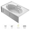 Jacuzzi 72" x 42" Majora® Three Wall Alcove Comfort Whirlpool Bathtub with 8 Jets, Basic Controls, Left Drain and Right Pump -Jacuzzi Sales Store jacuzzi mjs7242wlr2xxw 100825