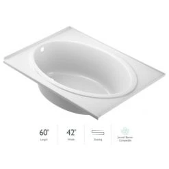 Jacuzzi Nova 60" Soaking Alcove Bathtub with Left Drain