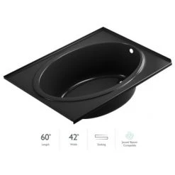 Jacuzzi Nova 60" Soaking Alcove Bathtub with Right Drain