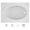 Jacuzzi Nova 60" Pure Air Drop-In Bathtub with Right Drain and Basic Controls -Jacuzzi Sales Store jacuzzi nov6042arl2xxw 100825