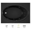 Jacuzzi 60" x 42" Nova Drop In Comfort Whirlpool Bathtub with Basic Controls, Heater, Left Drain and Right Pump -Jacuzzi Sales Store jacuzzi nov6042wlr2hxb 100825