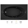 Jacuzzi 72" x 42" Nova Drop In Comfort Whirlpool Bathtub with Basic Controls, Heater, Left Drain and Right Pump -Jacuzzi Sales Store jacuzzi nov7242wlr2hxb 100825