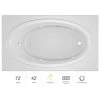 Jacuzzi 72" x 42" Nova Drop In Comfort Whirlpool Bathtub with Basic Controls, Chromatherapy, Heater, Right Drain and Left Pump