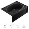Jacuzzi Nova 60" Soaking Alcove Bathtub with Right Drain