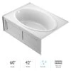Jacuzzi Nova 60" Pure Air Alcove Bathtub with Left Drain and Basic Controls -Jacuzzi Sales Store jacuzzi nvs6042alr2xxw 100825