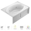 Jacuzzi 60" x 42" Nova Drop In Three Wall Alcove Comfort Whirlpool Bathtub with Basic Controls, Heater, Chromatherapy, Right Drain and Left Pump -Jacuzzi Sales Store jacuzzi nvs6042wrl2chw 100825
