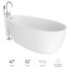 Jacuzzi Signature 67" Free Standing Acrylic Soaking Tub with Brushed Nickel Free Standing Tub Filler and Handshower, Reversible Drain, Drain Assembly and Overflow -Jacuzzi Sales Store jacuzzi osn6732buxxxxg 100825