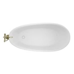Jacuzzi Signature 67" Free Standing Acrylic Soaking Tub with Reversible Drain, Drain Assembly and Overflow - Includes Floor Mounted Tub Filler with Hand Shower -Jacuzzi Sales Store jacuzzi osz6732buxxxx alternate view 167