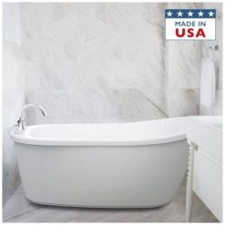 Jacuzzi Piccolo 59" Free Standing Soaking Bathtub with MX22827 Tub Filler Faucet and Reversible Drain -Jacuzzi Sales Store jacuzzi pib5932buxxxx alternate view 1825