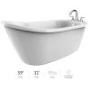 Jacuzzi Piccolo 59" Free Standing Soaking Bathtub with MX22827 Tub Filler Faucet and Reversible Drain 2 Jacuzzi Piccolo 59" Free Standing Soaking Bathtub with MX22827 Tub Filler Faucet and Reversible Drain -Jacuzzi Sales Store jacuzzi pib5932buxxxxw 100825