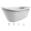 Jacuzzi Piccolo 59" Soaking Bathtub for Freestanding Installation with Reversible Drain -Jacuzzi Sales Store jacuzzi pif5932buxxxxw 100825