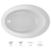 Jacuzzi 62" x 43" Riva® Drop In Soaking Bathtub with Universal Drain 2 Jacuzzi 62" x 43" Riva® Drop In Soaking Bathtub with Universal Drain -Jacuzzi Sales Store jacuzzi riv6243buxxxxw 100825