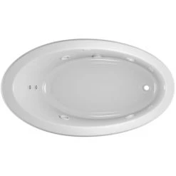 Jacuzzi 66" x 38" Riva Drop In Comfort Whirlpool Bathtub with 8 Jets, Basic Controls, Heater, Reversible Drain and Pump -Jacuzzi Sales Store jacuzzi riv6638 wrl 2hx alternate view 3496