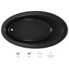 Jacuzzi 66" x 38" Riva® Drop In Soaking Bathtub with Universal Drain -Jacuzzi Sales Store jacuzzi riv6638buxxxxb 100825