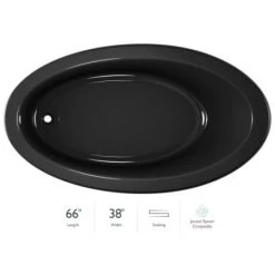 Jacuzzi 66" x 38" Riva® Drop In Soaking Bathtub with Universal Drain