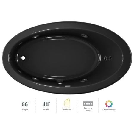 Jacuzzi 66" x 38" Riva® Drop In Comfort Whirlpool Bathtub with 8 Jets, Basic Controls, Chromatherapy, Heater, Reversible Drain and Pump 3 Jacuzzi 66" x 38" Riva® Drop In Comfort Whirlpool Bathtub with 8 Jets, Basic Controls, Chromatherapy, Heater, Reversible Drain and Pump