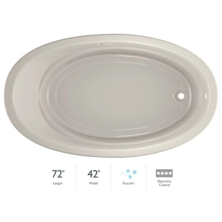 Jacuzzi 72" x 42" Riva® Drop In Comfort Pure Air® Bathtub with Electronic Controls, Reversible Drain and Blower 3 Jacuzzi 72" x 42" Riva® Drop In Comfort Pure Air® Bathtub with Electronic Controls, Reversible Drain and Blower