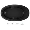 Jacuzzi 72" x 42" Riva® Drop In Soaking Bathtub with Universal Drain -Jacuzzi Sales Store jacuzzi riv7242buxxxxb 100825