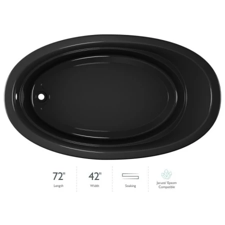 Jacuzzi 72" x 42" Riva® Drop In Soaking Bathtub with Universal Drain 3 Jacuzzi 72" x 42" Riva® Drop In Soaking Bathtub with Universal Drain