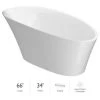 Jacuzzi Rosalia™ 66" Solid Surface Free Standing Soaking Bathtub with Reversible Drain -Jacuzzi Sales Store jacuzzi rof6634buxxxxg 100825