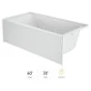 Jacuzzi Signature 60" Three Wall Alcove Acrylic Whirlpool Tub with Right Drain and Overflow -Jacuzzi Sales Store jacuzzi s1s6030wrl1xxw 5803906