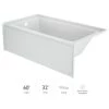 Jacuzzi Signature 60" Three Wall Alcove Acrylic Soaking Tub with Left Drain and Overflow -Jacuzzi Sales Store jacuzzi s1s6032blxxrsw 5803906