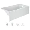 Jacuzzi Signature 60" Three Wall Alcove Acrylic Soaking Tub with Right Drain and Overflow -Jacuzzi Sales Store jacuzzi s1s6032brxxxxw 7549554