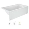 Jacuzzi Signature 60" Three Wall Alcove Acrylic Whirlpool Tub with Right Drain and Overflow -Jacuzzi Sales Store jacuzzi s1s6032wrl1hxw 5803906