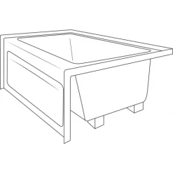 Jacuzzi Signature 60" Three Wall Alcove Acrylic Soaking Tub with Left Drain, and Overflow - Includes Removable Skirt -Jacuzzi Sales Store jacuzzi s1s6036blxxrs alternate image 5