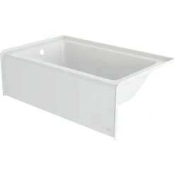 Jacuzzi Signature 60" Three Wall Alcove Acrylic Soaking Tub with Left Drain, and Overflow - Includes Removable Skirt