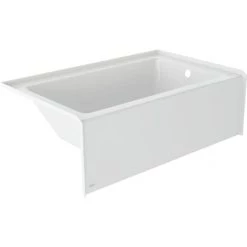 Jacuzzi Signature 60" Three Wall Alcove Acrylic Soaking Tub with Right Drain, and Overflow