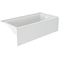 Jacuzzi Signature 66" Three Wall Alcove Acrylic Soaking Tub with Right Drain, and Overflow