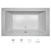 Jacuzzi 66" x 36" Sia® Drop In Soaking Bathtub with Center Drain -Jacuzzi Sales Store jacuzzi sia6636bcxxxxw 100825
