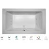 Jacuzzi 66" x 36" Sia® Drop In Luxury Salon Spa Bathtub with 13 Jets, Luxury Controls, Chromatherapy, Heater, Center Drain and Right Pump -Jacuzzi Sales Store jacuzzi sia6636ccr4cww 100825