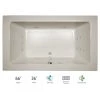 Jacuzzi 66" x 36" Sia® Drop In Luxury Salon Spa Bathtub with 13 Jets, Luxury Controls, Illumatherapy, Heater, Center Drain and Right Pump -Jacuzzi Sales Store jacuzzi sia6636ccr4ihy 100825