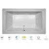 Jacuzzi 66" x 36" Sia® Drop In Luxury Salon Spa Bathtub with 13 Jets, LCD Controls, Chromatherapy, Heater, Center Drain and Right Pump 1 Jacuzzi 66" x 36" Sia® Drop In Luxury Salon Spa Bathtub with 13 Jets, LCD Controls, Chromatherapy, Heater, Center Drain and Right Pump -Jacuzzi Sales Store jacuzzi sia6636ccr5cww 100825