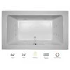 Jacuzzi 66" x 36" Sia® Drop In Luxury Whirlpool Bathtub with 13 Jets, Luxury Controls, Chromatherapy, Heater, Center Drain and Right Pump -Jacuzzi Sales Store jacuzzi sia6636wcr4chw 100825