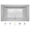 Jacuzzi 66" x 36" Sia® Drop In Luxury Whirlpool Bathtub with 13 Jets, Luxury Controls, Illumatherapy, Heater, Center Drain and Right Pump