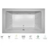 Jacuzzi 66" x 36" Sia® Drop In Luxury Whirlpool Bathtub with 13 Jets, Luxury Controls, Illumatherapy, Heater, Center Drain and Right Pump -Jacuzzi Sales Store jacuzzi sia6636wcr4iww 100825